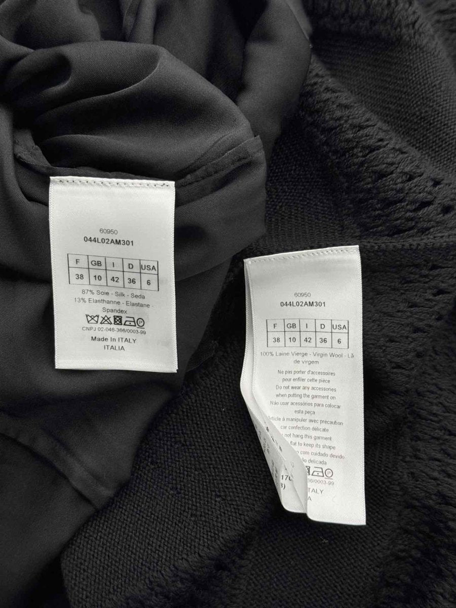 Pre - loved CHRISTIAN DIOR Black Size US 6 Midi Dress at Reems Closet