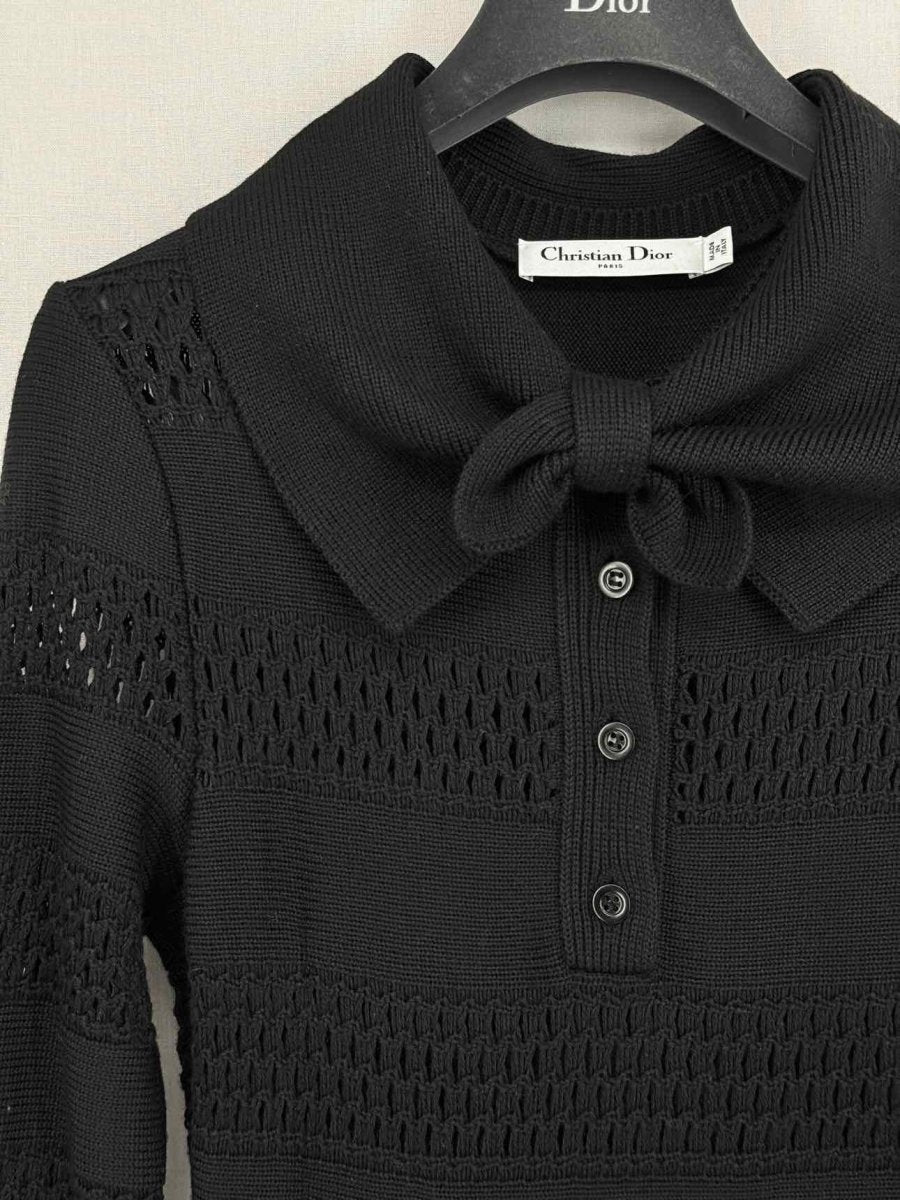 Pre - loved CHRISTIAN DIOR Black Size US 6 Midi Dress at Reems Closet