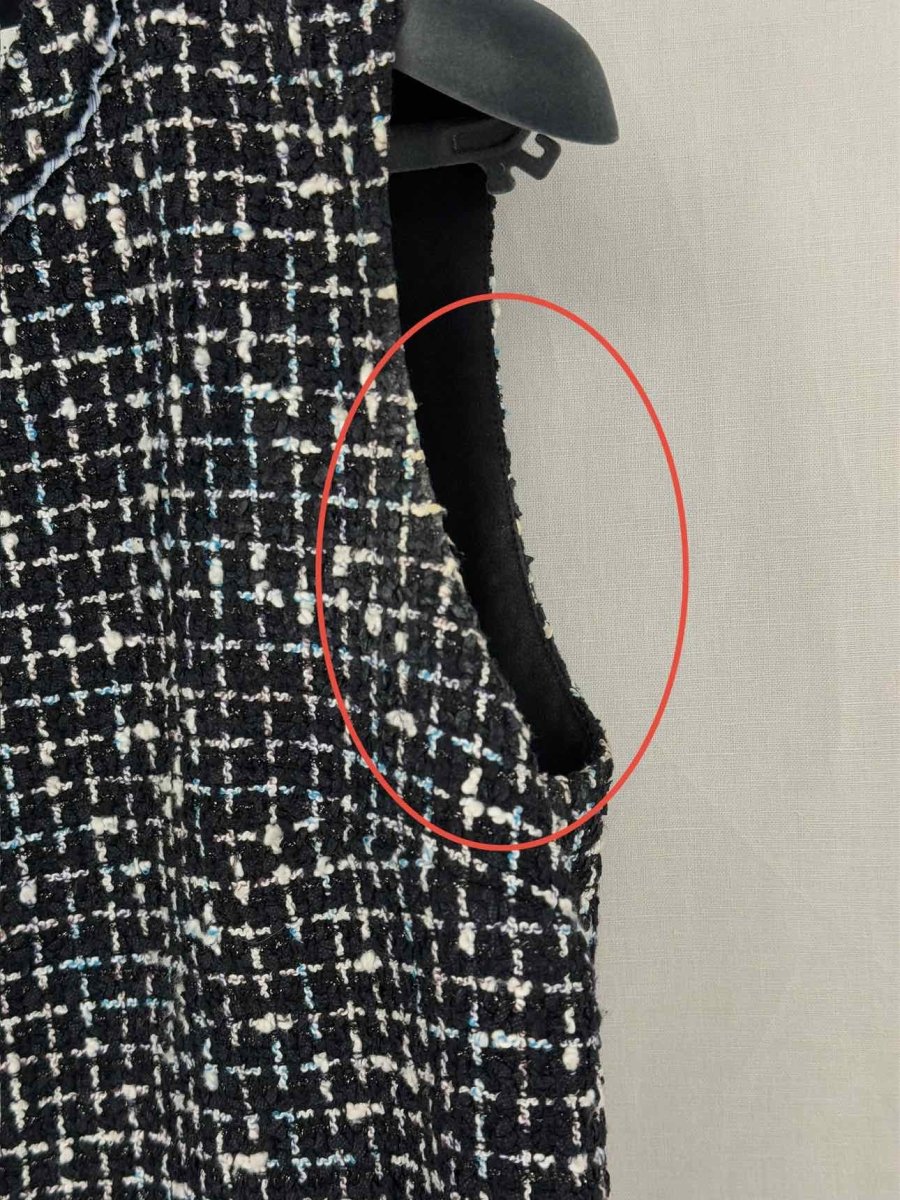 Pre - loved CHRISTIAN DIOR Black Tweed Size US 4 Short Dress at Reems Closet