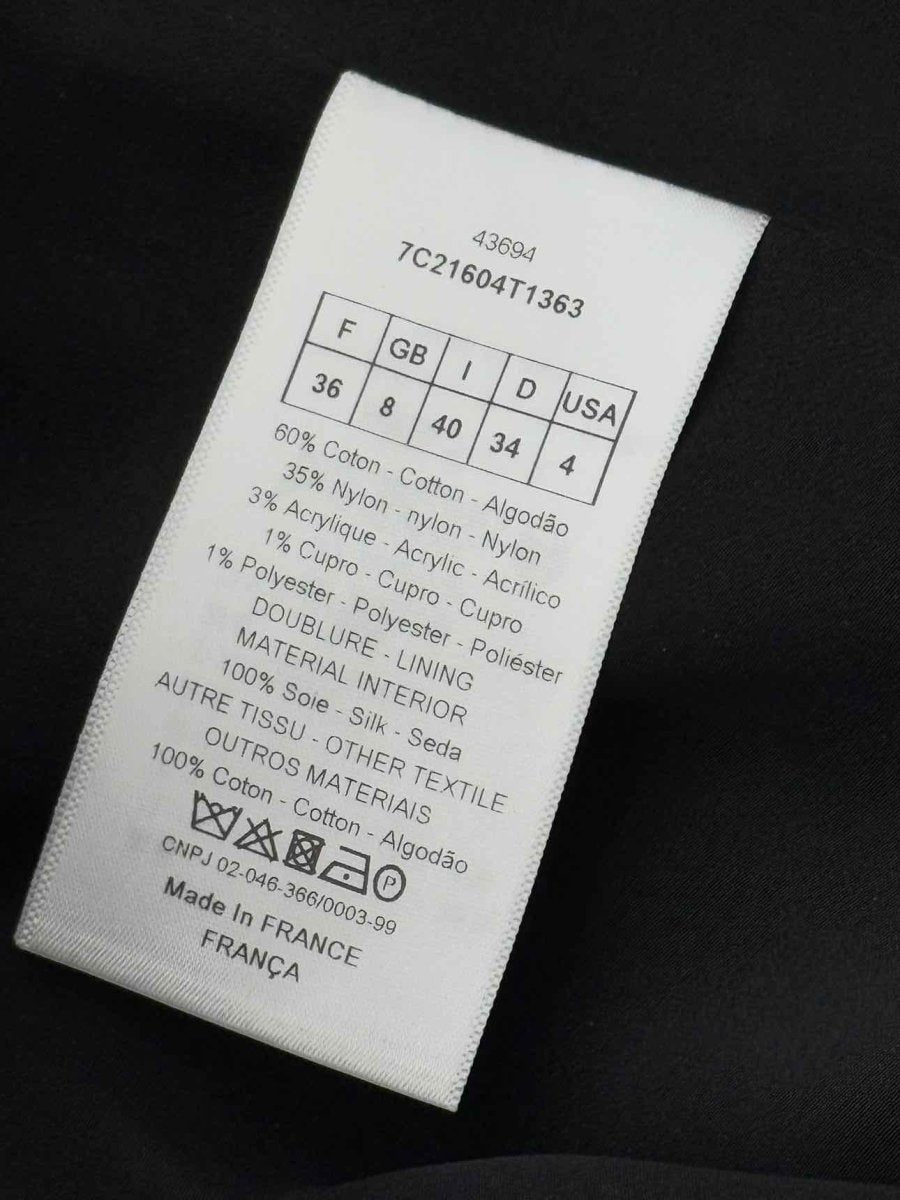 Pre - loved CHRISTIAN DIOR Black Tweed Size US 4 Short Dress at Reems Closet