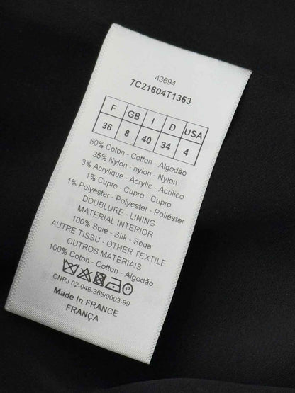 Pre - loved CHRISTIAN DIOR Black Tweed Size US 4 Short Dress at Reems Closet