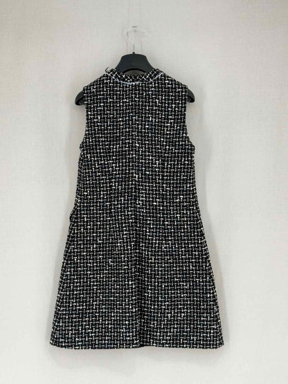 Pre - loved CHRISTIAN DIOR Black Tweed Size US 4 Short Dress at Reems Closet