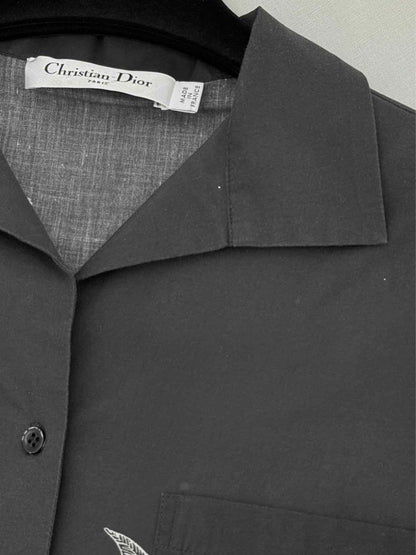 Pre - loved CHRISTIAN DIOR Black & White Size US 4 Shirt at Reems Closet
