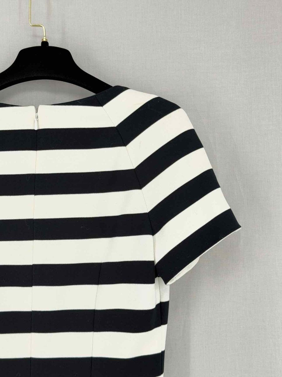 Pre - loved CHRISTIAN DIOR Black & White Size US 6 Short Dress at Reems Closet