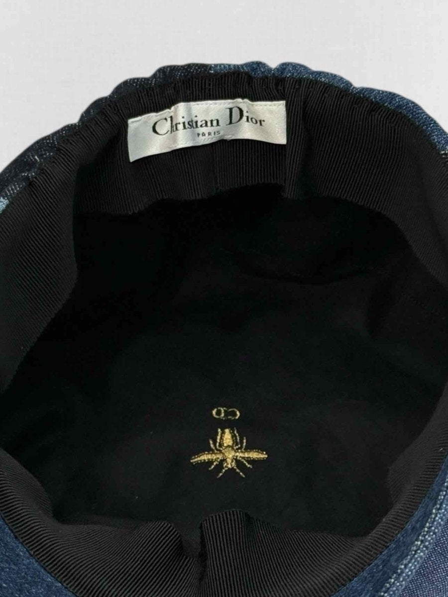 Pre - loved CHRISTIAN DIOR Blue Denim Cap at Reems Closet