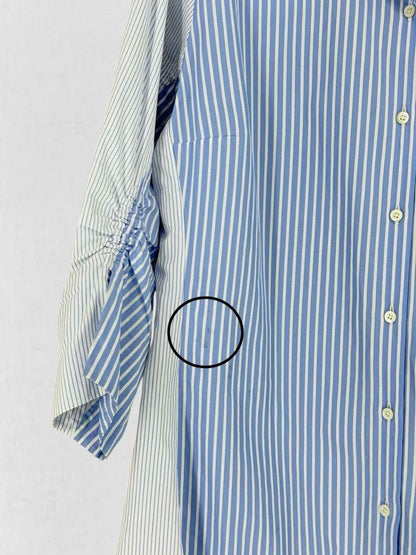 Pre - loved CHRISTIAN DIOR Blue Striped Size US 14 Shirt at Reems Closet