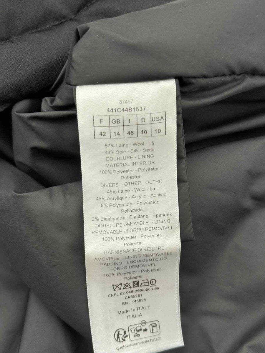 Pre - loved CHRISTIAN DIOR Boxy Black & White Size US 10 Jacket at Reems Closet