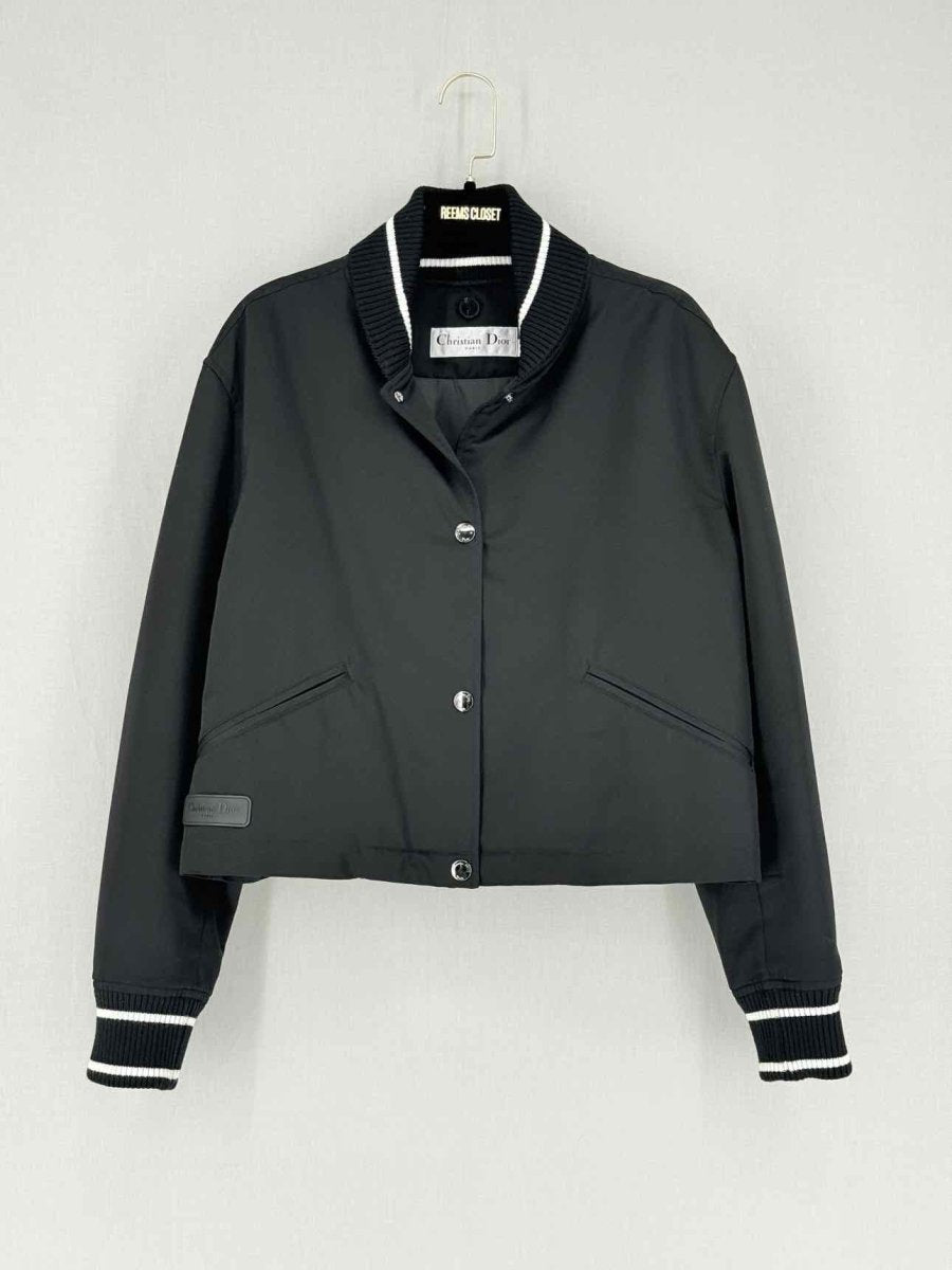 Pre - loved CHRISTIAN DIOR Boxy Black & White Size US 10 Jacket at Reems Closet
