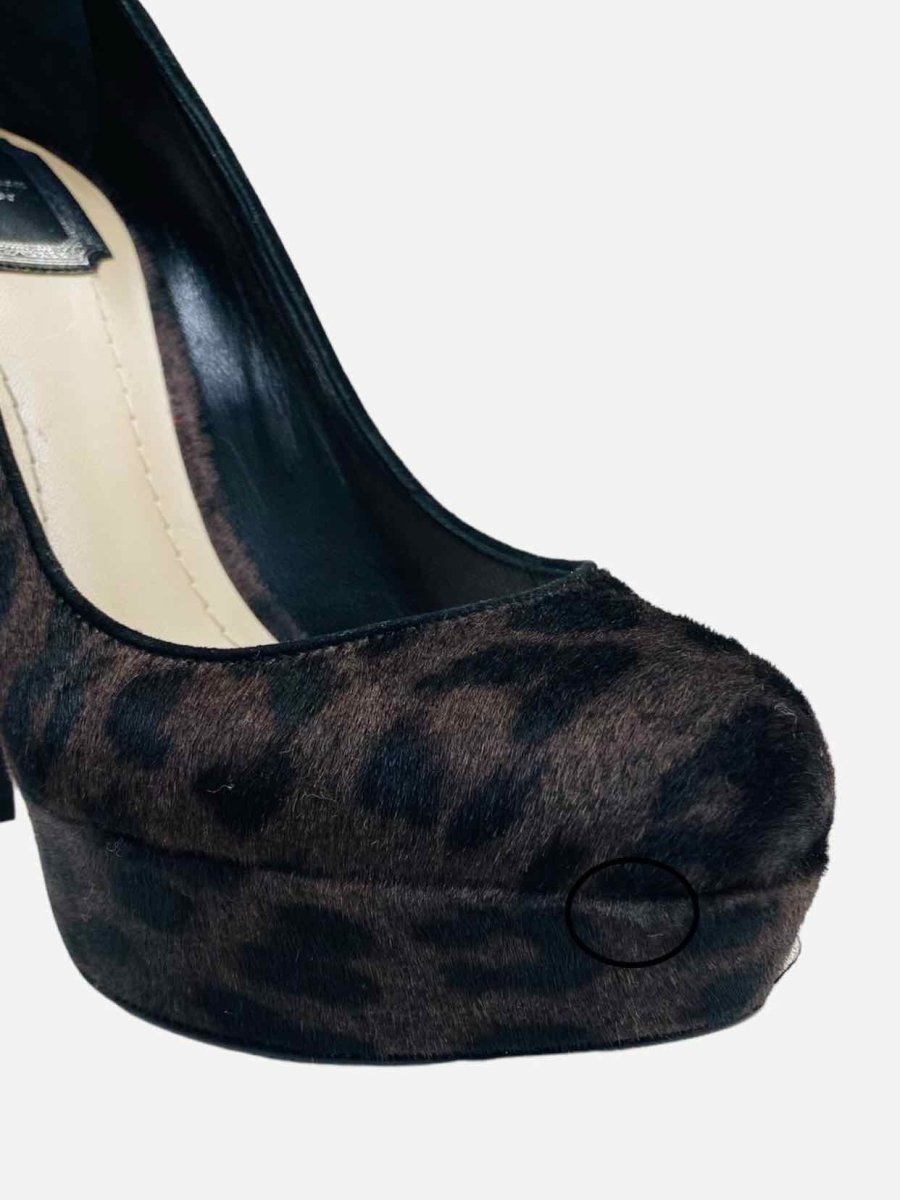 Pre - loved CHRISTIAN DIOR Brown & Black Leopard Pumps 38.5 at Reems Closet