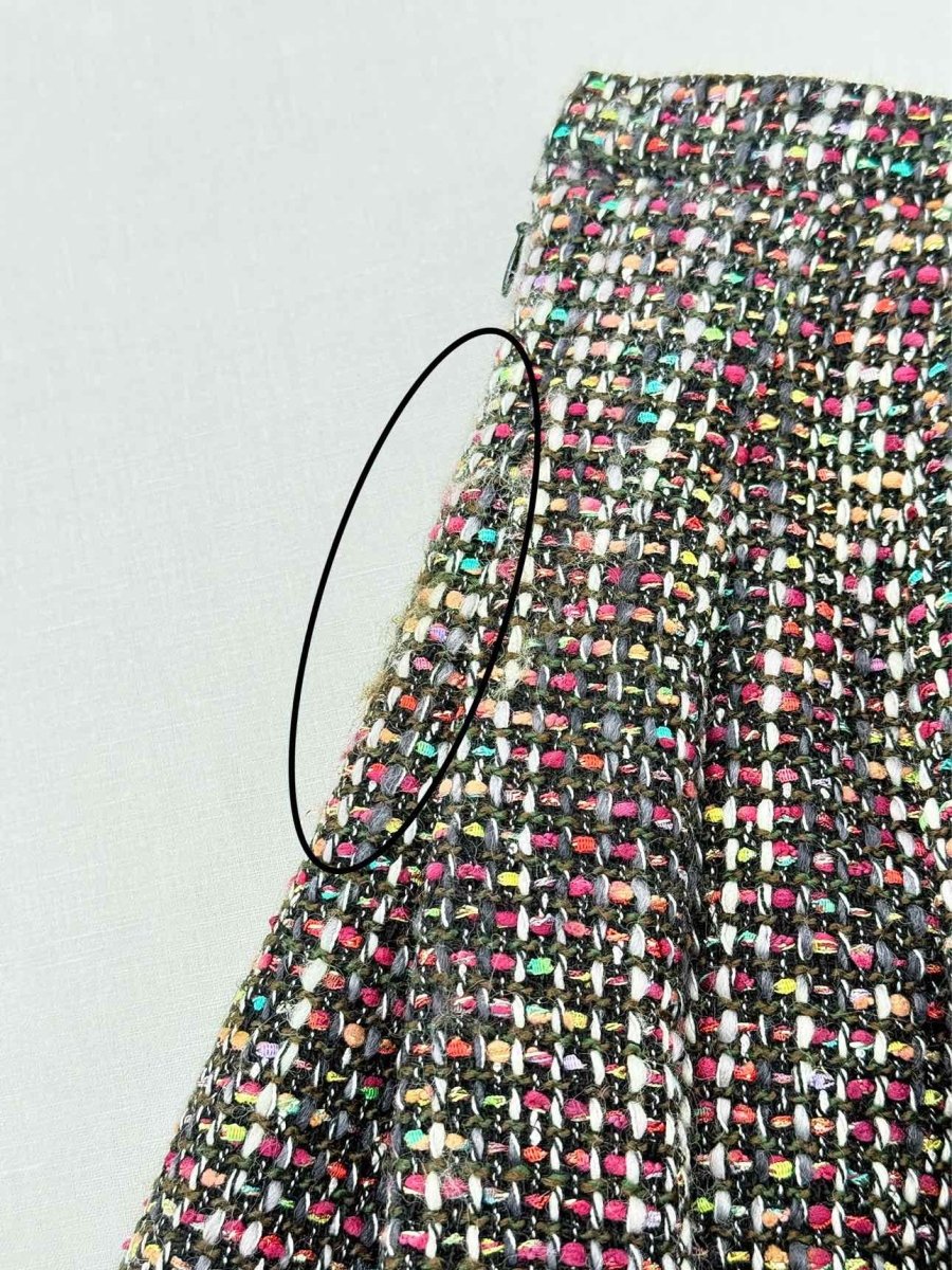 Pre - loved CHRISTIAN DIOR Burgundy Multicolor Size US 4 Mini Skirt at Reems Closet