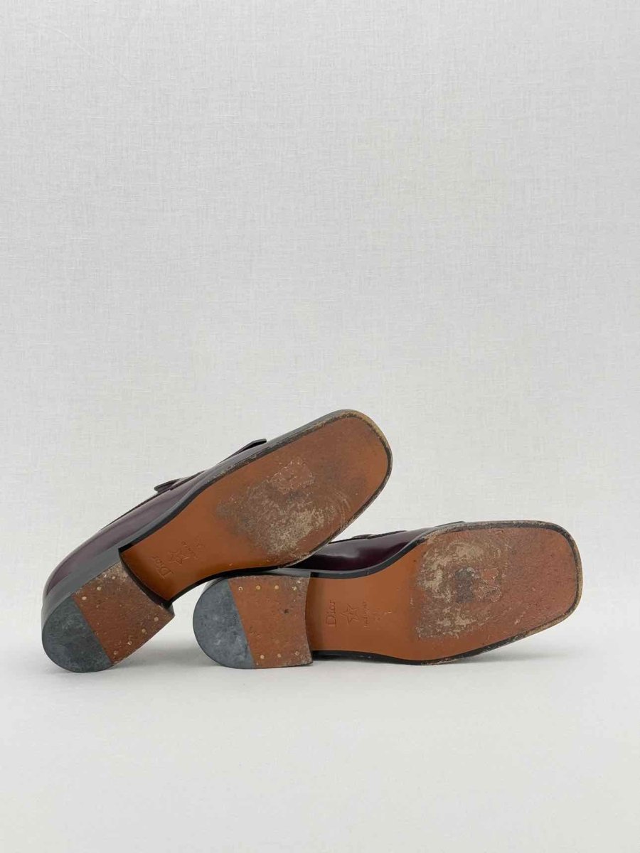 Pre - loved CHRISTIAN DIOR Burgundy Size EU 36.5 Loafers at Reems Closet