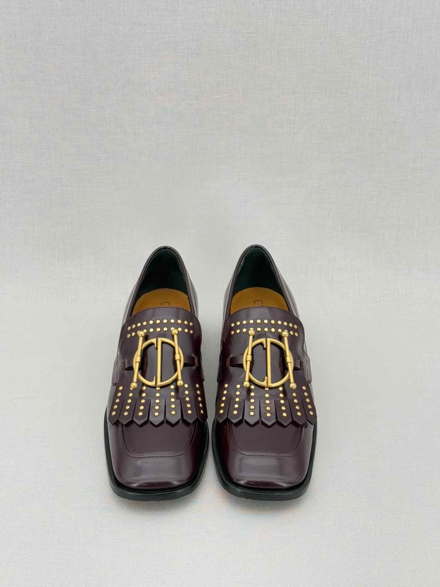 Pre - loved CHRISTIAN DIOR Burgundy Size EU 36.5 Loafers at Reems Closet