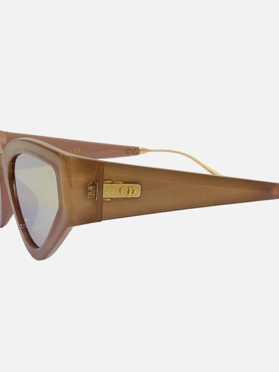 Pre - loved CHRISTIAN DIOR CatStyleDior1 Brown Sunglasses at Reems Closet