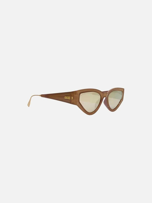 Pre - loved CHRISTIAN DIOR CatStyleDior1 Brown Sunglasses at Reems Closet