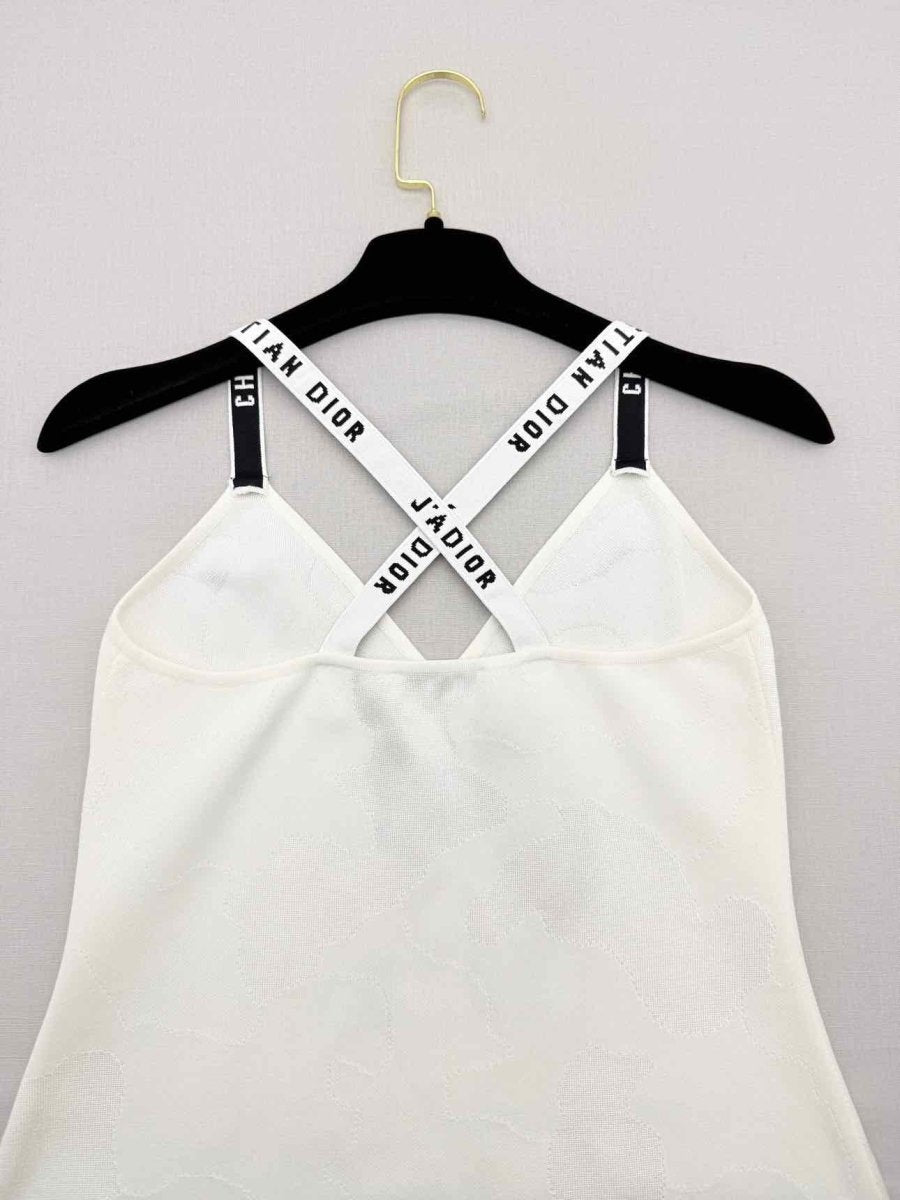 Pre - loved CHRISTIAN DIOR Cream & Black Size Medium Bodysuit at Reems Closet