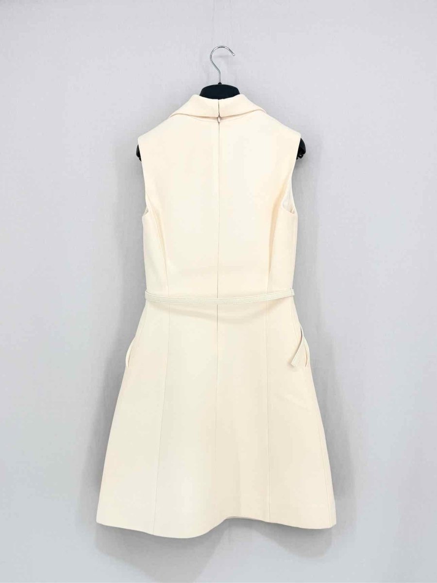 Pre - loved CHRISTIAN DIOR Cream Size US 4 Short Dress at Reems Closet