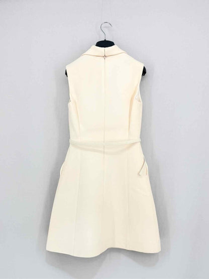Pre - loved CHRISTIAN DIOR Cream Size US 4 Short Dress at Reems Closet
