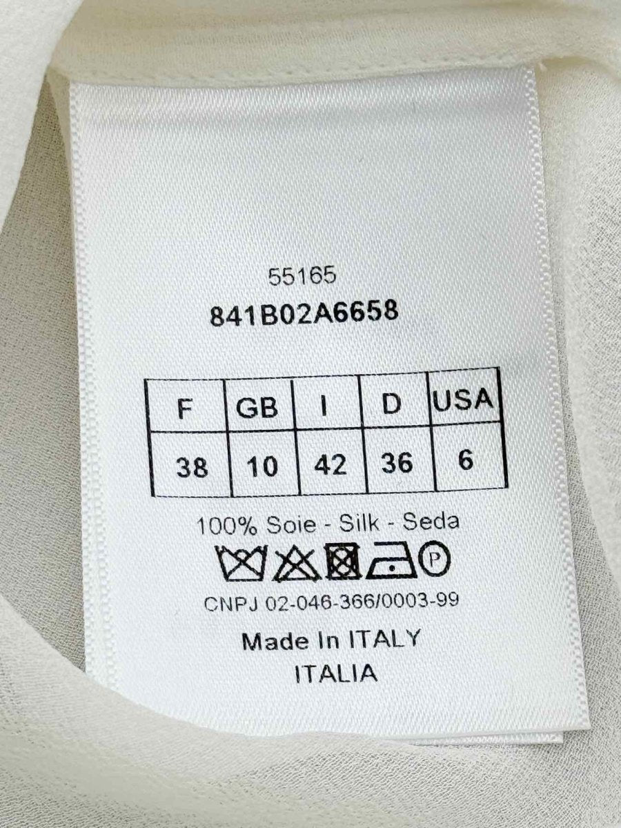 Pre - loved CHRISTIAN DIOR Cream Size US 6 Top at Reems Closet