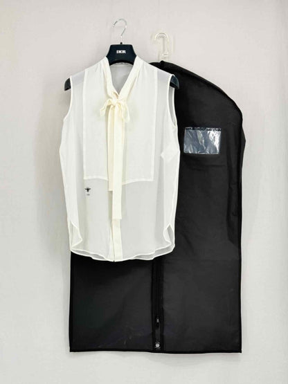 Pre - loved CHRISTIAN DIOR Cream Size US 6 Top at Reems Closet