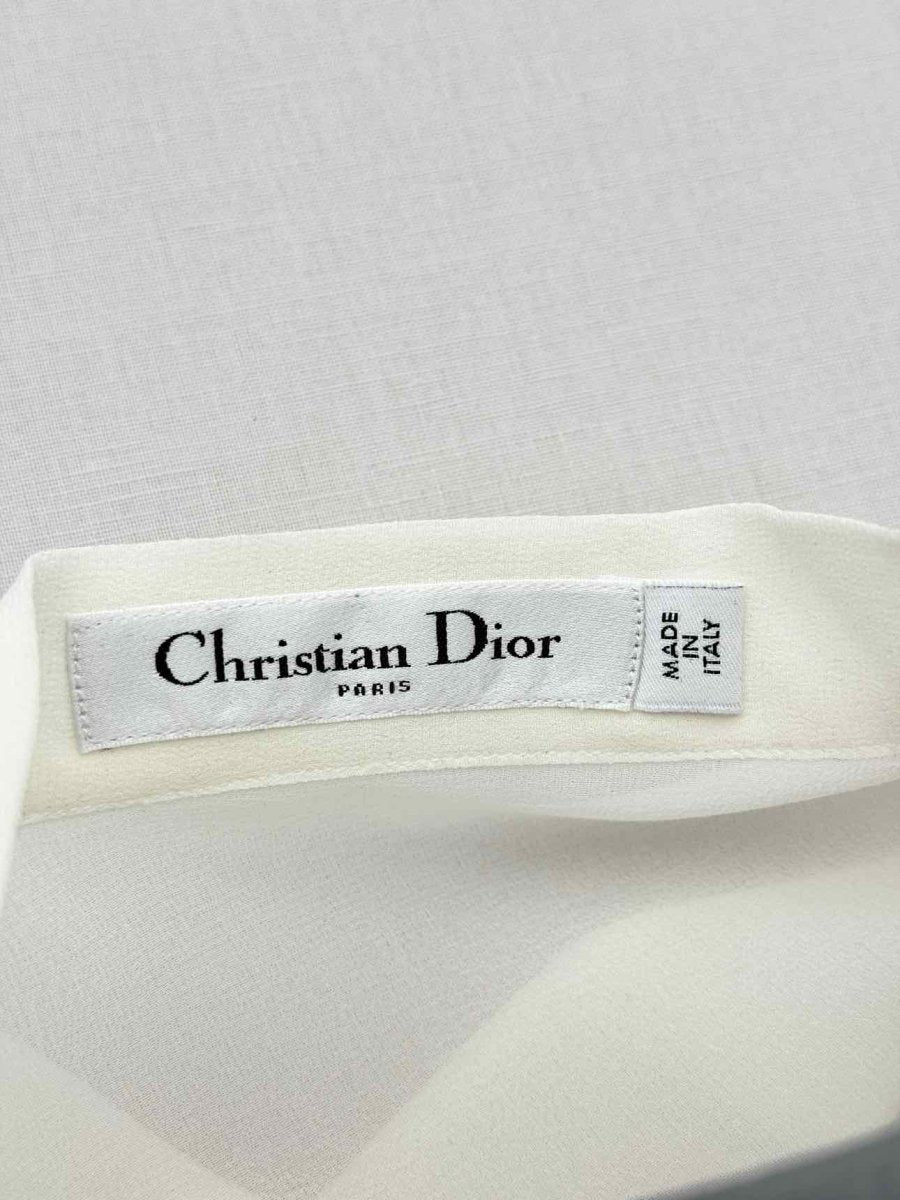 Pre - loved CHRISTIAN DIOR Cream Size US 6 Top at Reems Closet
