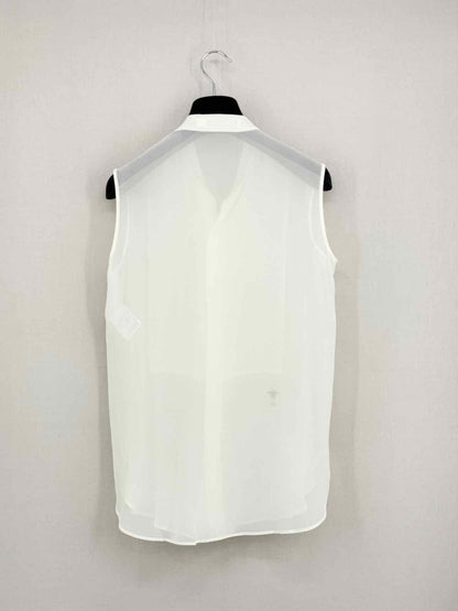 Pre - loved CHRISTIAN DIOR Cream Size US 6 Top at Reems Closet