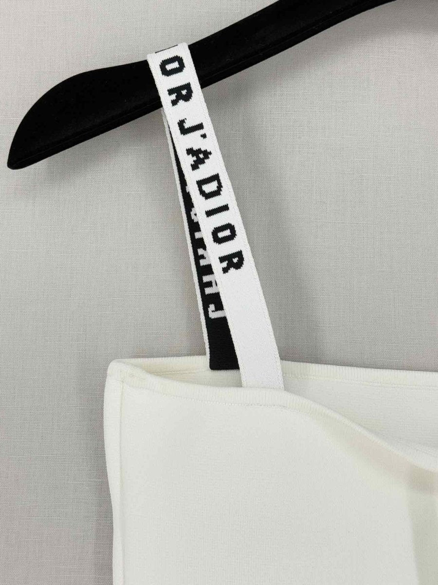Pre - loved CHRISTIAN DIOR Crop White Size XSmall Top at Reems Closet