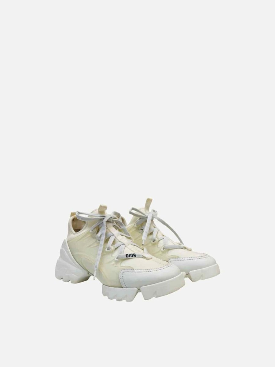 Pre - loved CHRISTIAN DIOR D - Connect White Chunky Sneakers at Reems Closet