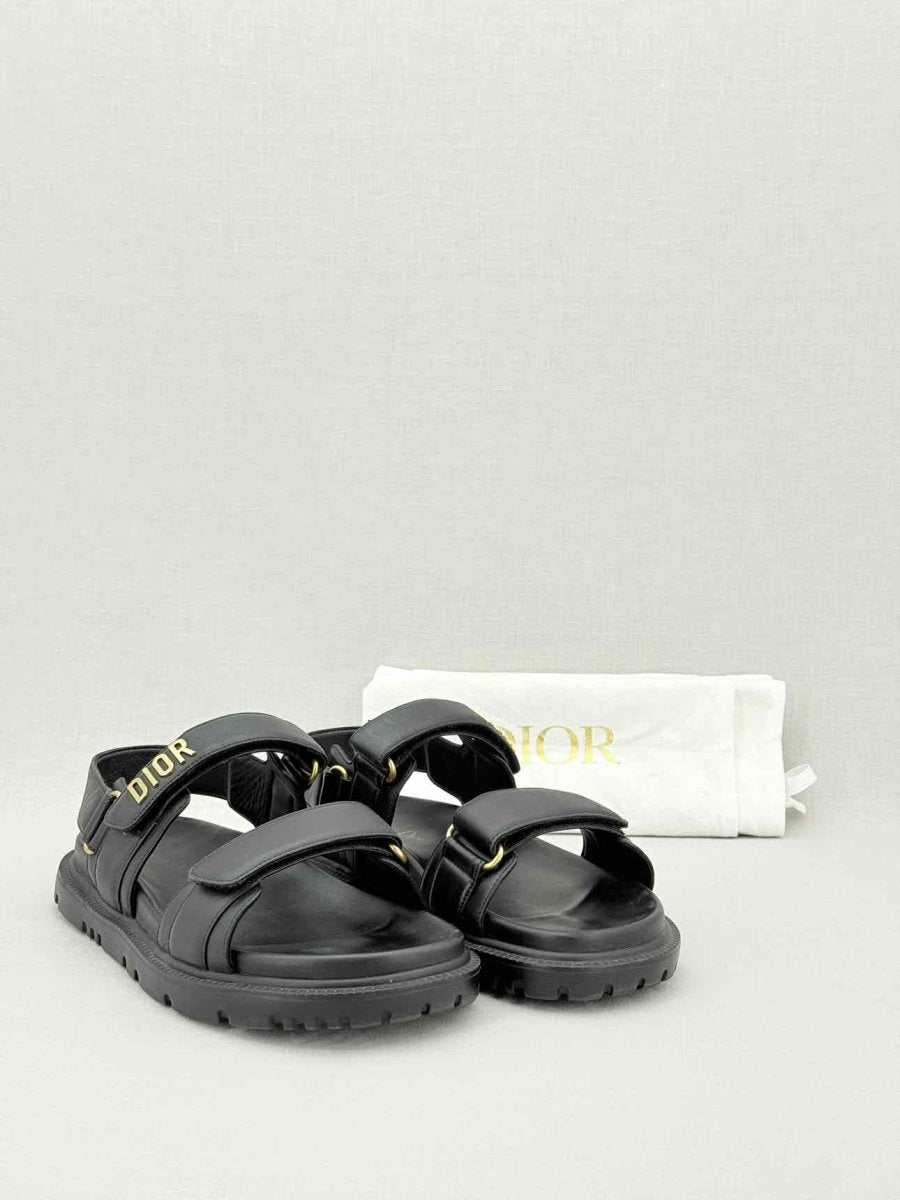 Pre - loved CHRISTIAN DIOR DiorAct Black Size EU 38.5 Sandals at Reems Closet