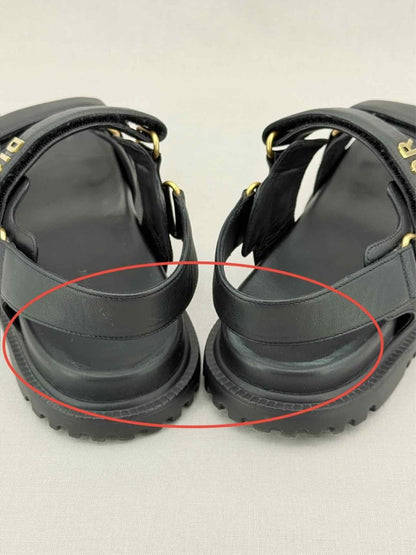 Pre - loved CHRISTIAN DIOR DiorAct Black Size EU 38.5 Sandals at Reems Closet