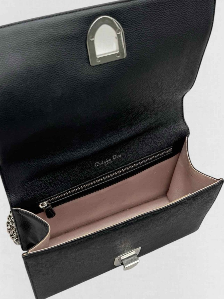 Pre - loved CHRISTIAN DIOR Diorama Black Shoulder Bag at Reems Closet