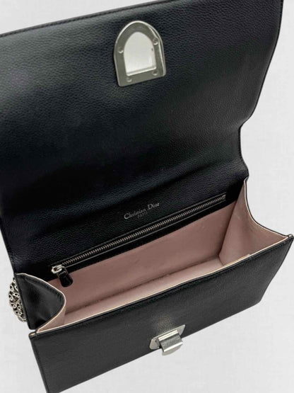 Pre - loved CHRISTIAN DIOR Diorama Black Shoulder Bag at Reems Closet