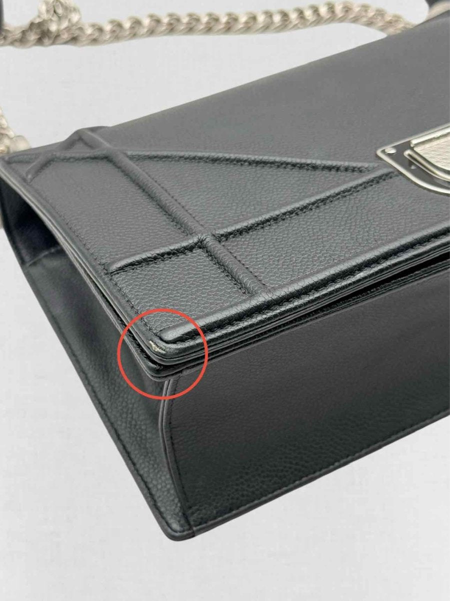 Pre - loved CHRISTIAN DIOR Diorama Black Shoulder Bag at Reems Closet