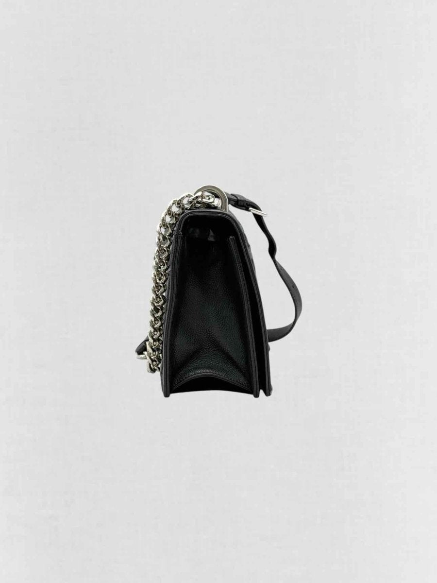 Pre - loved CHRISTIAN DIOR Diorama Black Shoulder Bag at Reems Closet