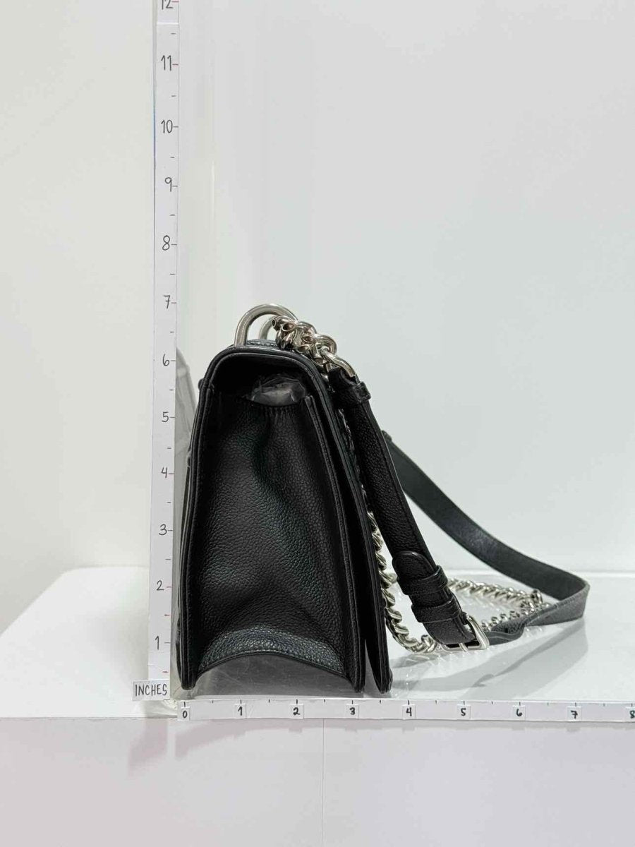 Pre - loved CHRISTIAN DIOR Diorama Black Shoulder Bag at Reems Closet