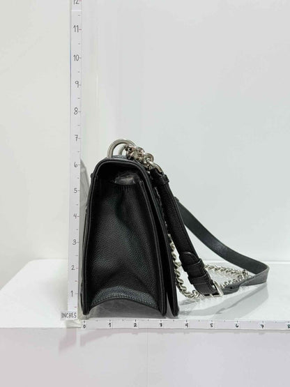 Pre - loved CHRISTIAN DIOR Diorama Black Shoulder Bag at Reems Closet
