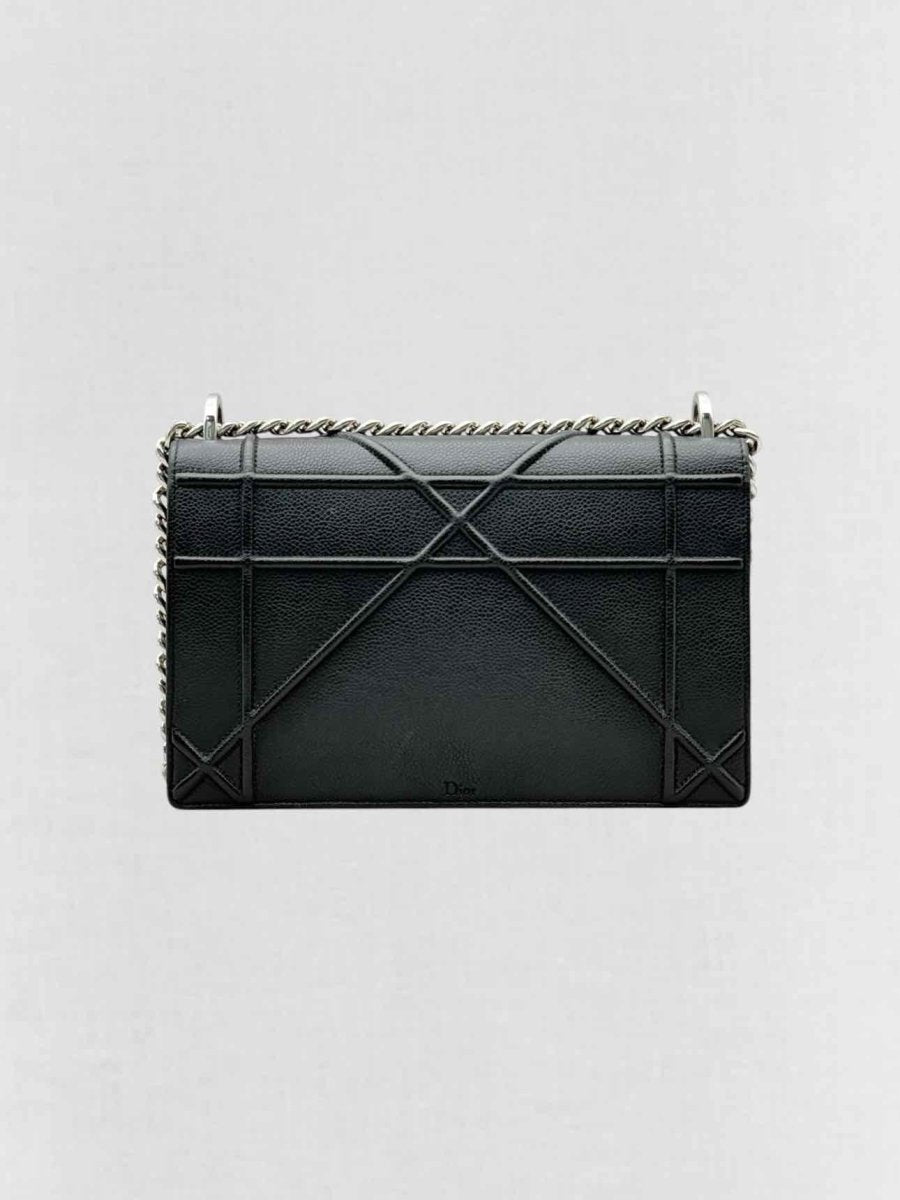 Pre - loved CHRISTIAN DIOR Diorama Black Shoulder Bag at Reems Closet