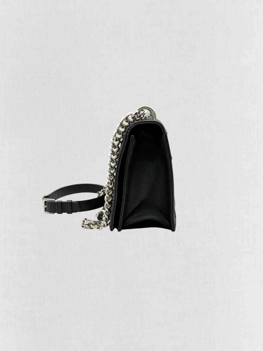 Pre - loved CHRISTIAN DIOR Diorama Black Shoulder Bag at Reems Closet
