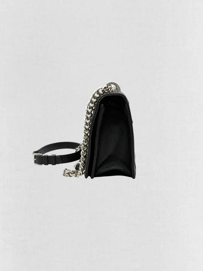 Pre - loved CHRISTIAN DIOR Diorama Black Shoulder Bag at Reems Closet
