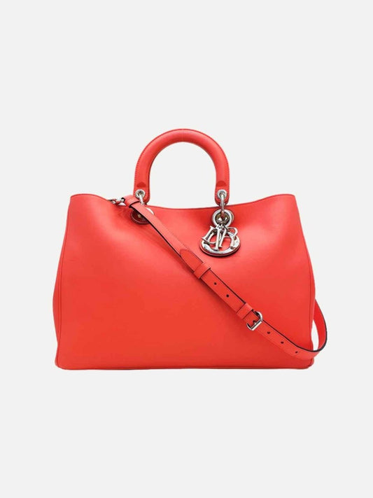 Pre - loved CHRISTIAN DIOR Diorissimo Coral Tote Bag at Reems Closet