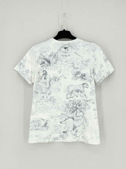 Pre - loved CHRISTIAN DIOR Diorodeo White Size Small T-shirt at Reems Closet