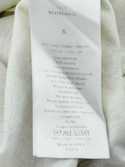 Pre - loved CHRISTIAN DIOR Diorodeo White Size Small T-shirt at Reems Closet