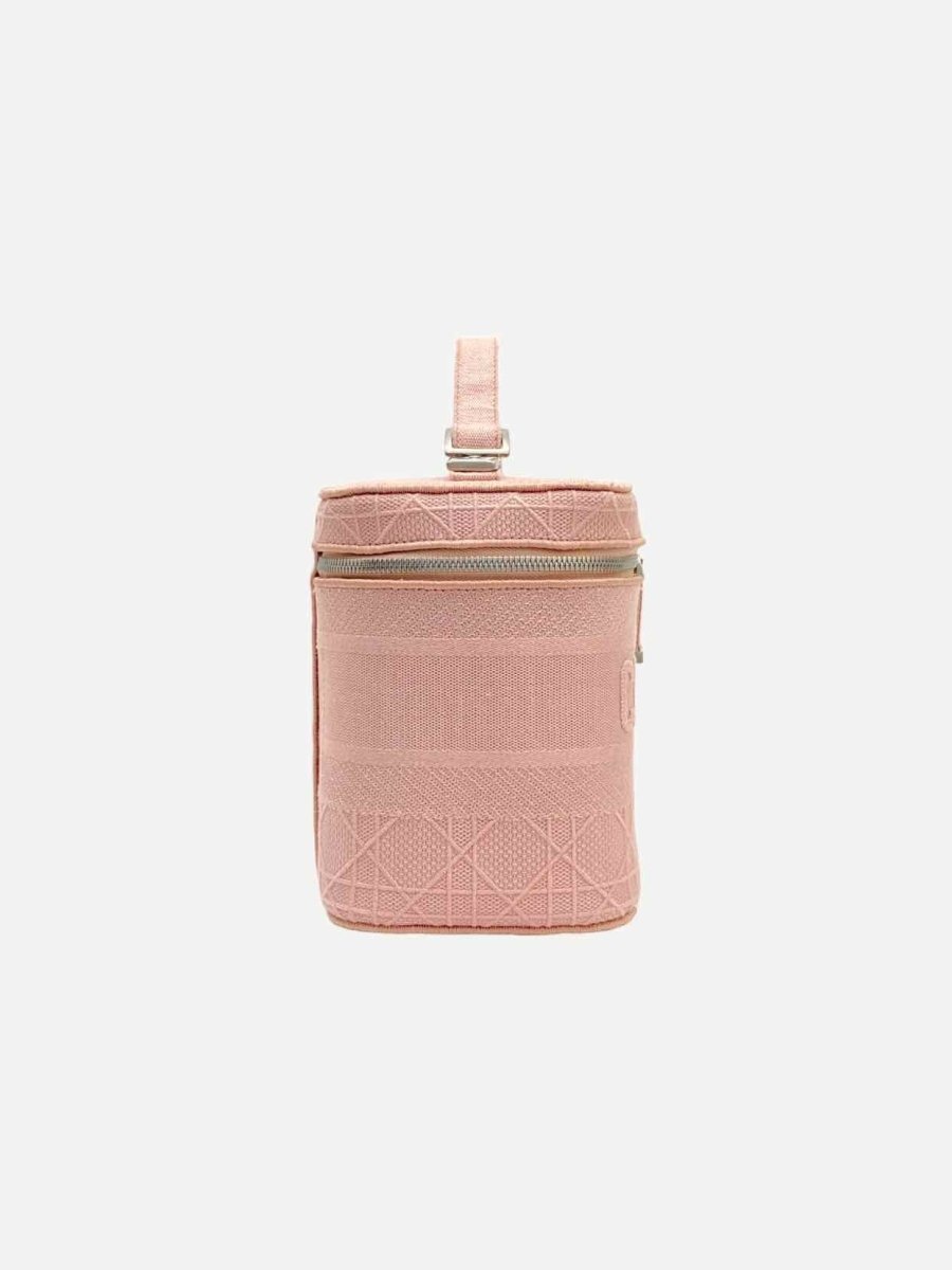 Pre - loved CHRISTIAN DIOR DiorTravel Pink Cannage Vanity Case at Reems Closet