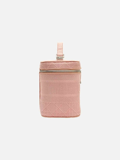 Pre - loved CHRISTIAN DIOR DiorTravel Pink Cannage Vanity Case at Reems Closet