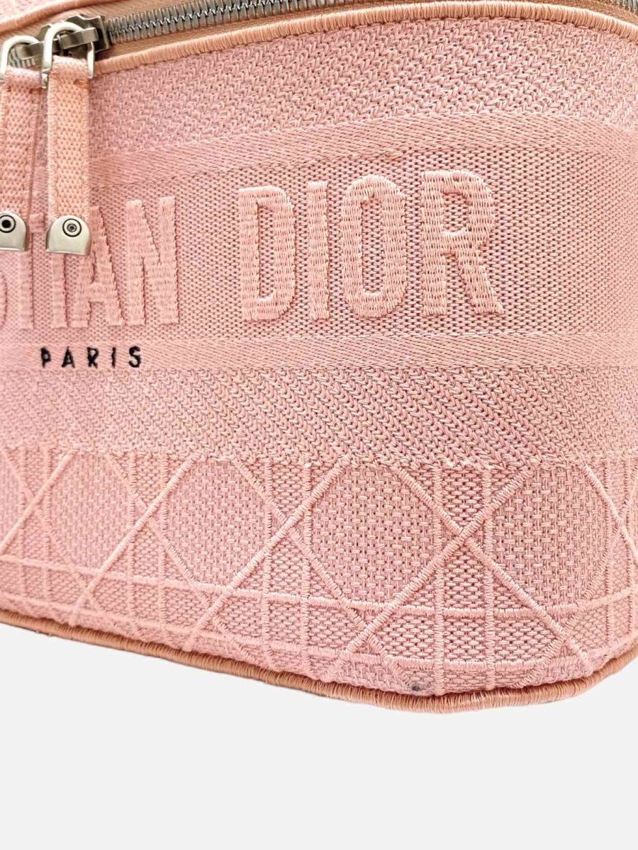 Pre - loved CHRISTIAN DIOR DiorTravel Pink Cannage Vanity Case at Reems Closet