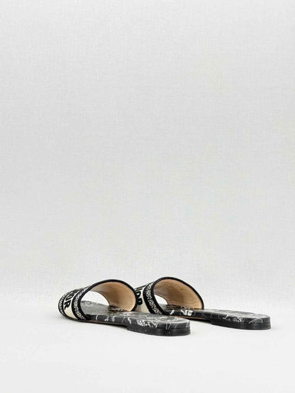 Pre - loved CHRISTIAN DIOR Dway Logo Size EU 38.5 Flat Shoes at Reems Closet