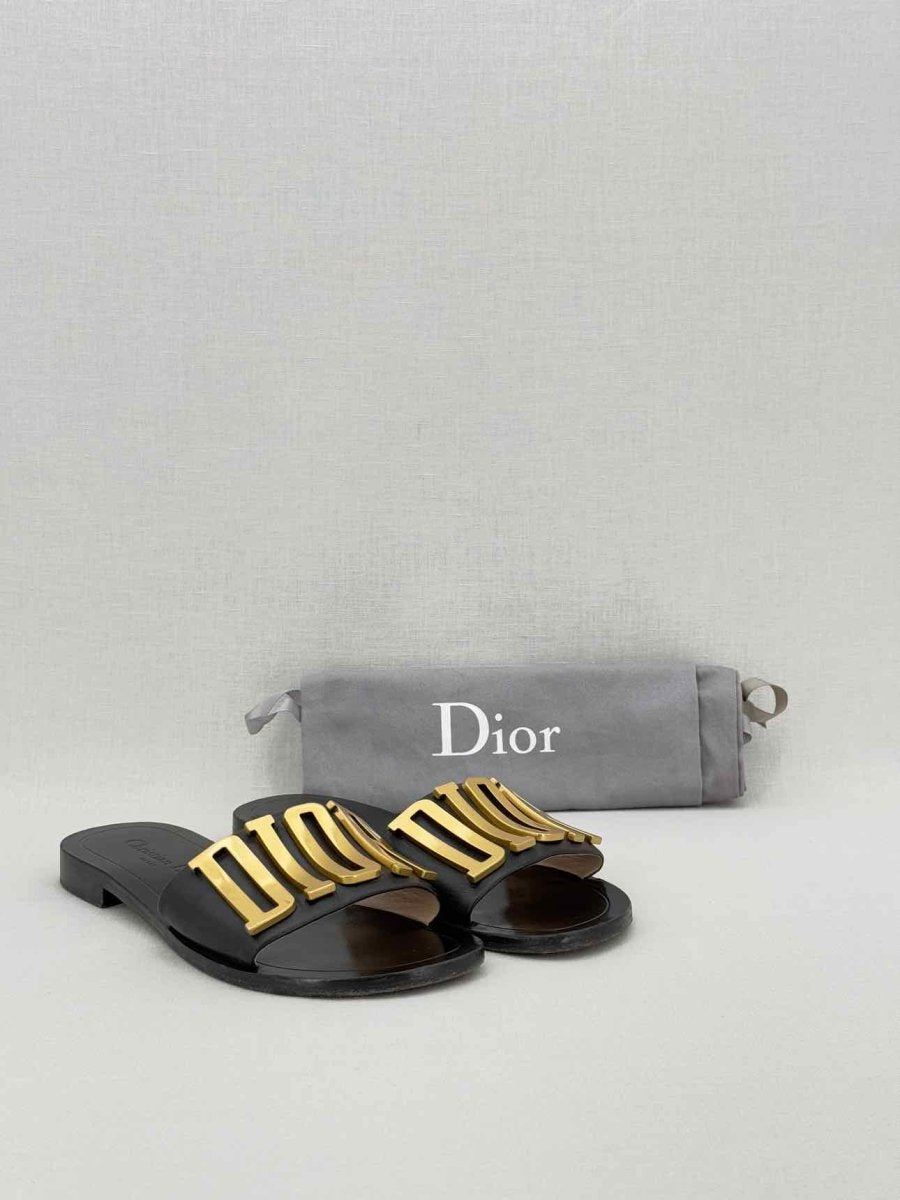 Pre - loved CHRISTIAN DIOR Evolution Black Size EU 36 Flats at Reems Closet