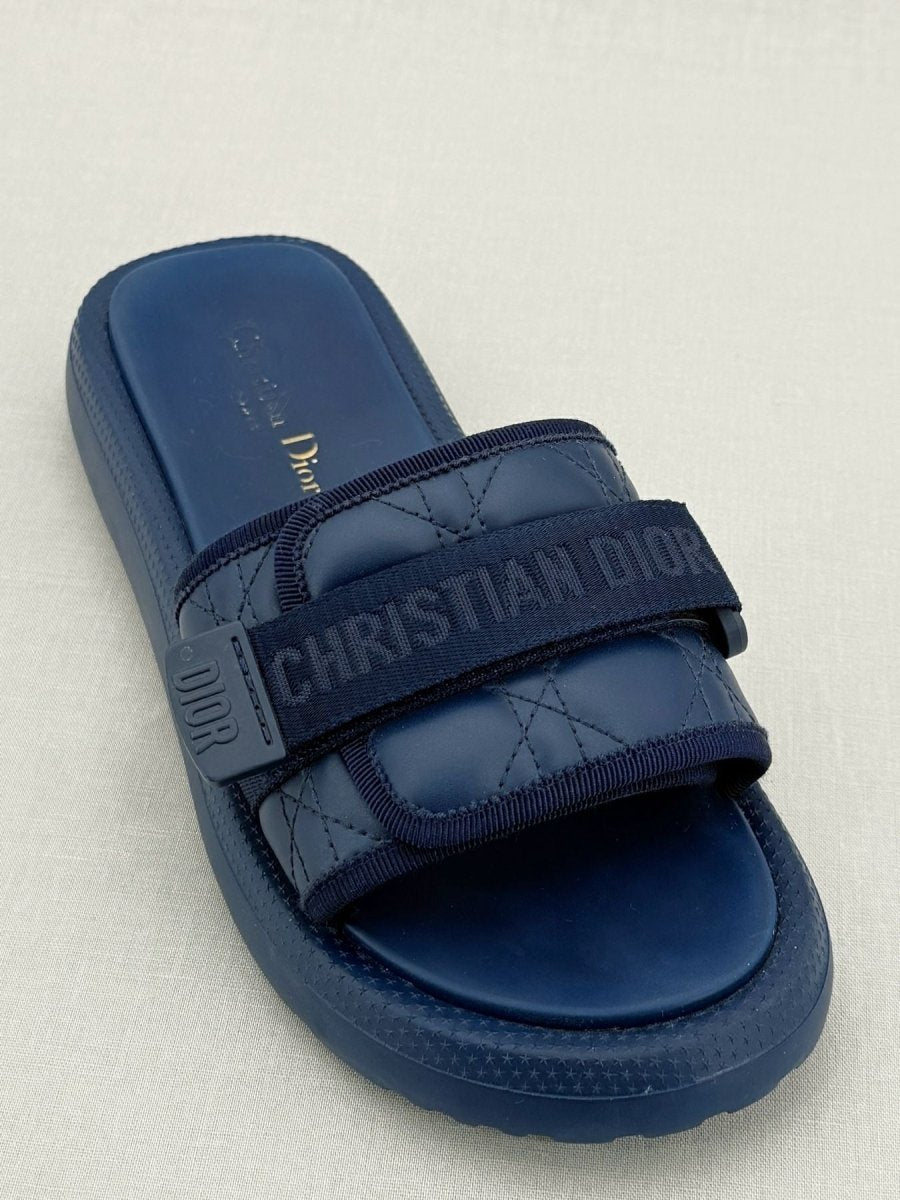 Pre - loved CHRISTIAN DIOR Evolution Blue Size EU 38 Slides at Reems Closet