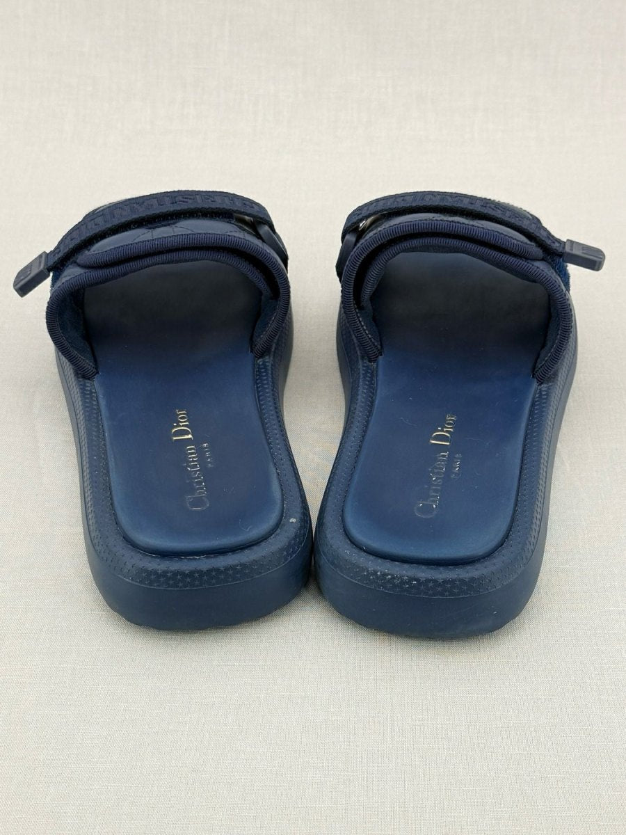 Pre - loved CHRISTIAN DIOR Evolution Blue Size EU 38 Slides at Reems Closet