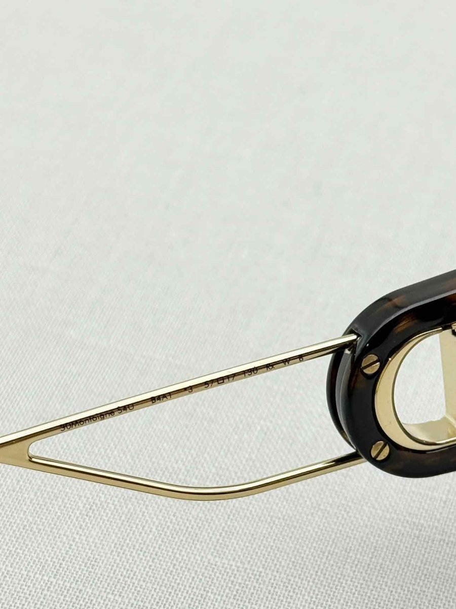 Pre - loved CHRISTIAN DIOR Gold Sunglasses at Reems Closet