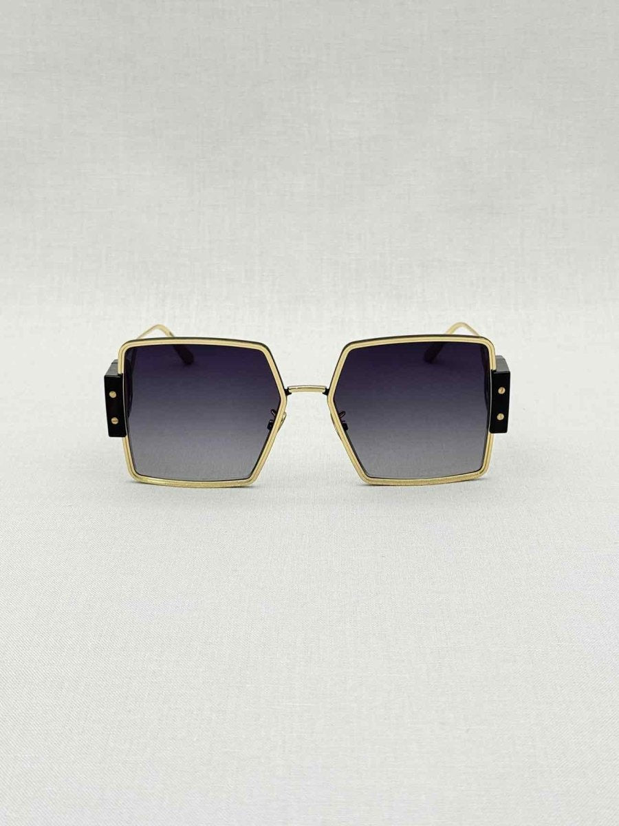 Pre - loved CHRISTIAN DIOR Gold Sunglasses at Reems Closet